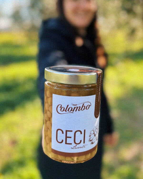 Ceci naturali coltivati in Molise da agricoltura sostenibile, confezione Pasta Colombo.